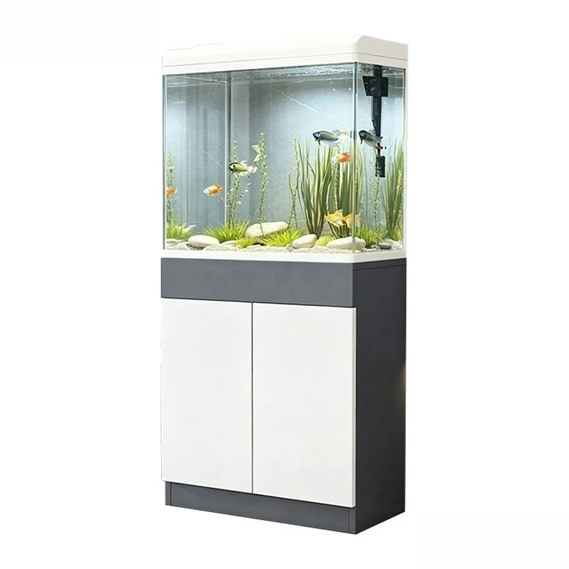 Ultra-white Glass Ecological Fish Tank, Living Room Small Medium Aquarium, Durable Household Floor Standing