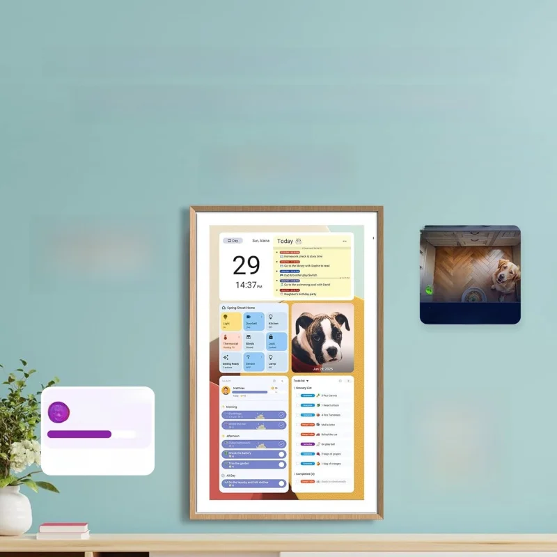 21.5-inch Digital Calendar : Dual Mode Smart Wall Planner, No Subscription, Install Apps, Sync Calendars, Electronic T