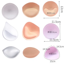 3Pair Underwear Triangle/round Insert Push Up Bra Pads Insert Foam Pads for Women Swimsuit Padding Removeable Enhancer Bra Pads