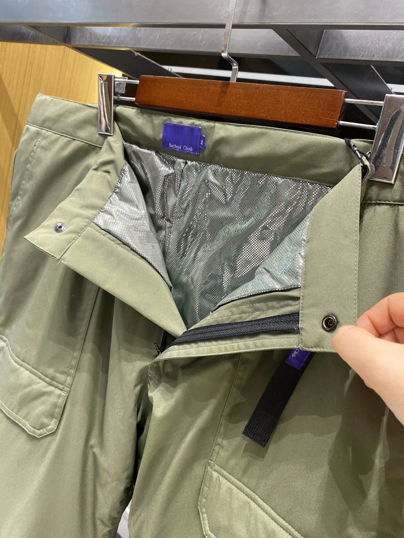 الدفء تعكس في الهواء الطلق الرجال أسفل السراويل 90 الأبيض Du أسفل الشتاء في الهواء الطلق طماق الشباب السراويل الطويلة غير رسمية ألياف البوليستر