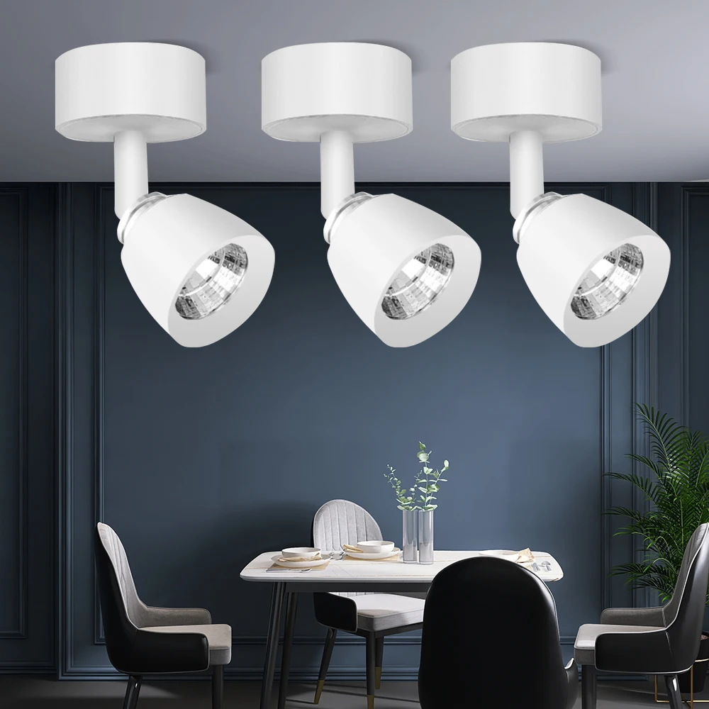 Modern Design Dimmable LED Wall Lamp 360 Rotating Adjust LED Spot light 7W10W LED Ceiling Downlight Background Wall Lighting