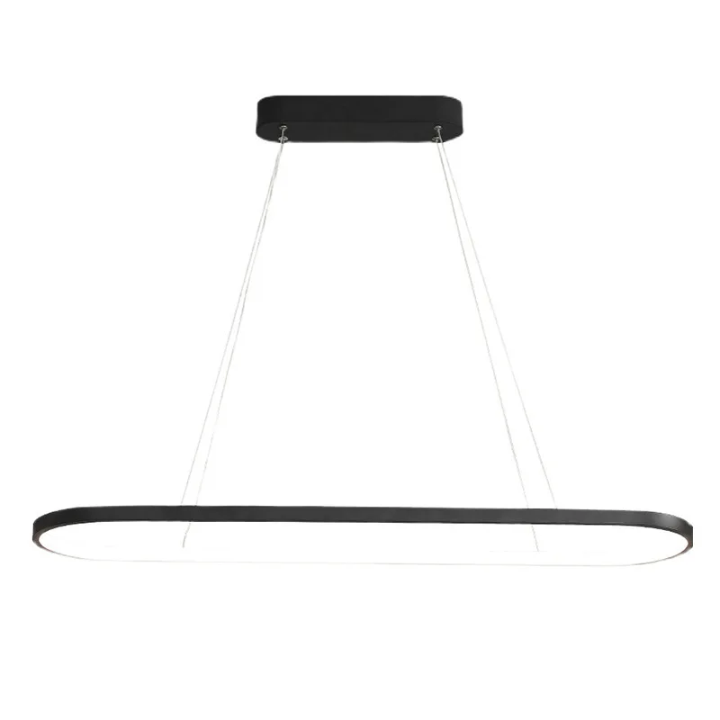

Oval dining room led chandelier, personalized modern minimalist creative Nordic master bedroom study dining table