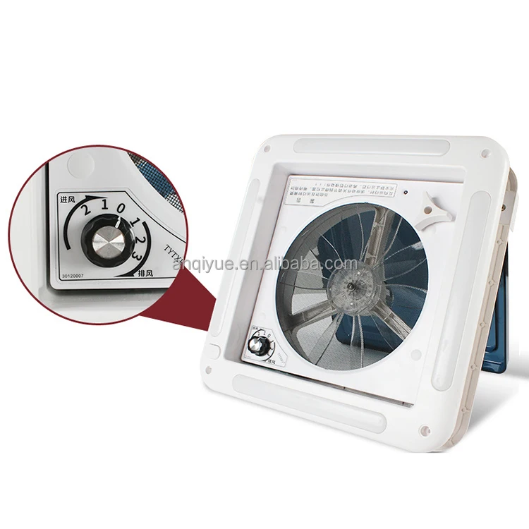 

Intelligent Library 3-speed Adjustable Exhaust Fan Rooftop Vent With LED Light For Camper Van 4x4 Trailer