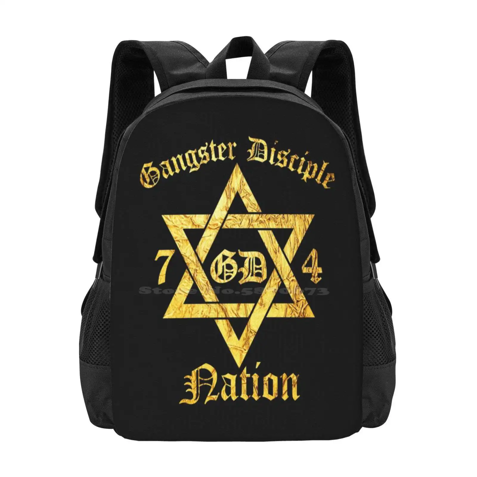 Gangster Disciple Nation 74 Gd Bag Backpack For Men Women Girls Teenage Bd Latina Gangster Disciples Larry Hoover African