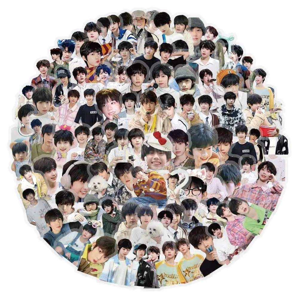 Chen Yiheng series of transparent character stickers, TF themed decorative wall art stickers, a complete set of 100 pieces view 3