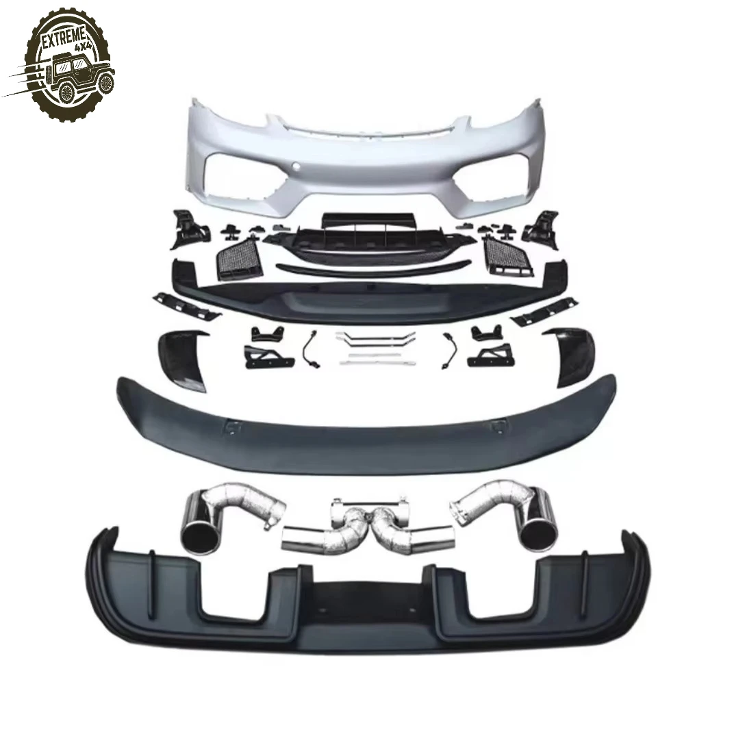 

Car Body Kit for Porsche Cayman 718 to GT4 2017- Including Front Bumper Assembly with Grille,rear Diffuser