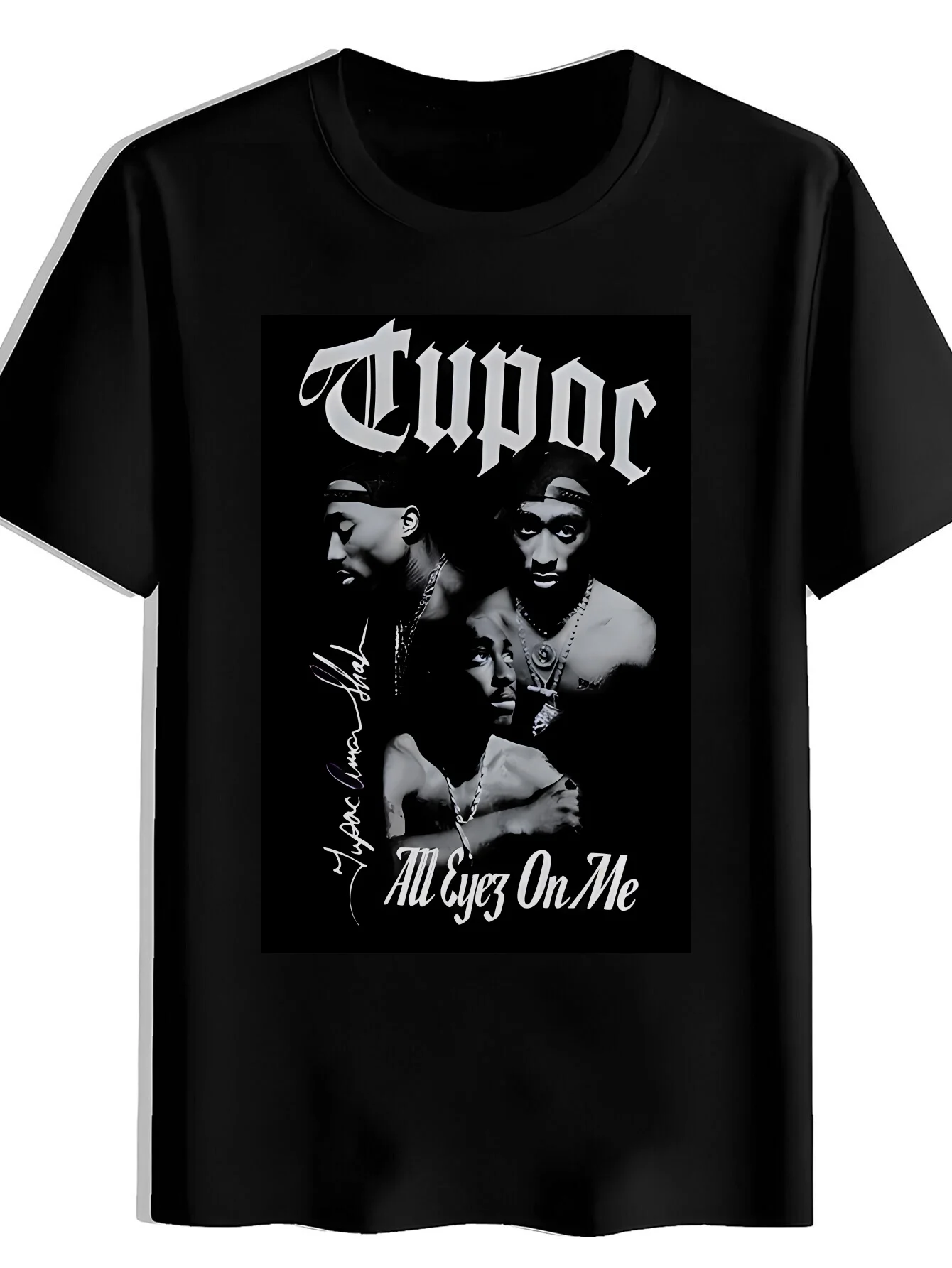 メンズ レトロ ロック バンド グラフィック T シャツ - ブラック クルーネック 半袖、2Pac & Tha Dogg Pound デザイン