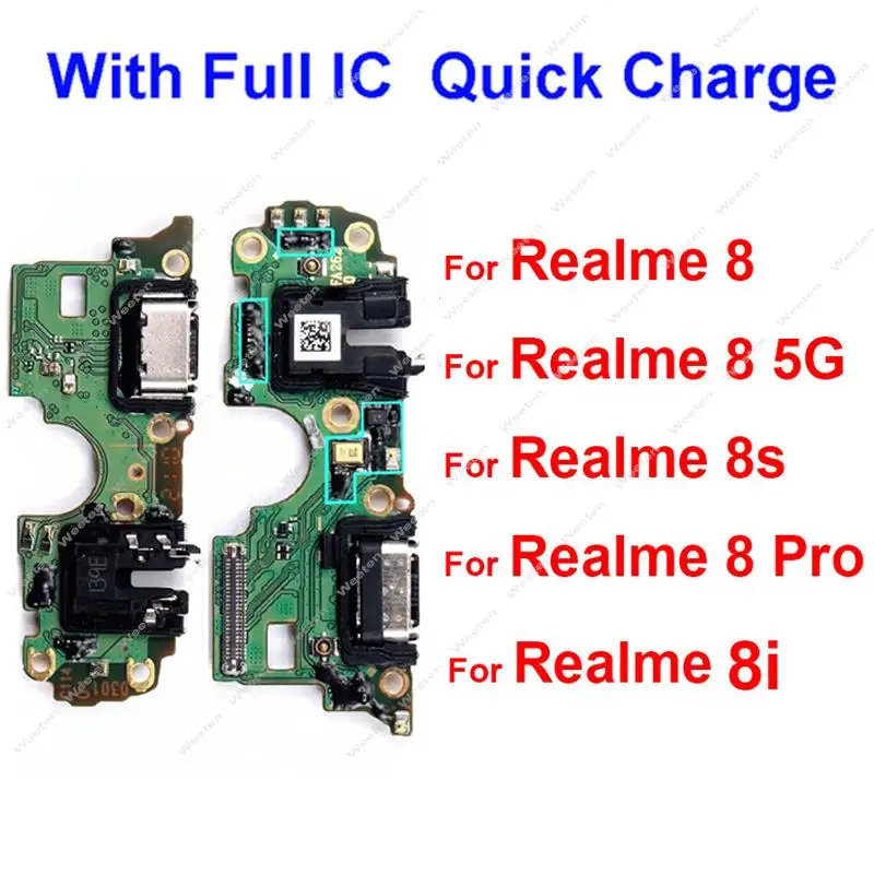 Carte de chargeur USB S6 pour Realme 8 8i 8S 4G 5G, connecteur de port de prise de charge USB, pièces de rechange