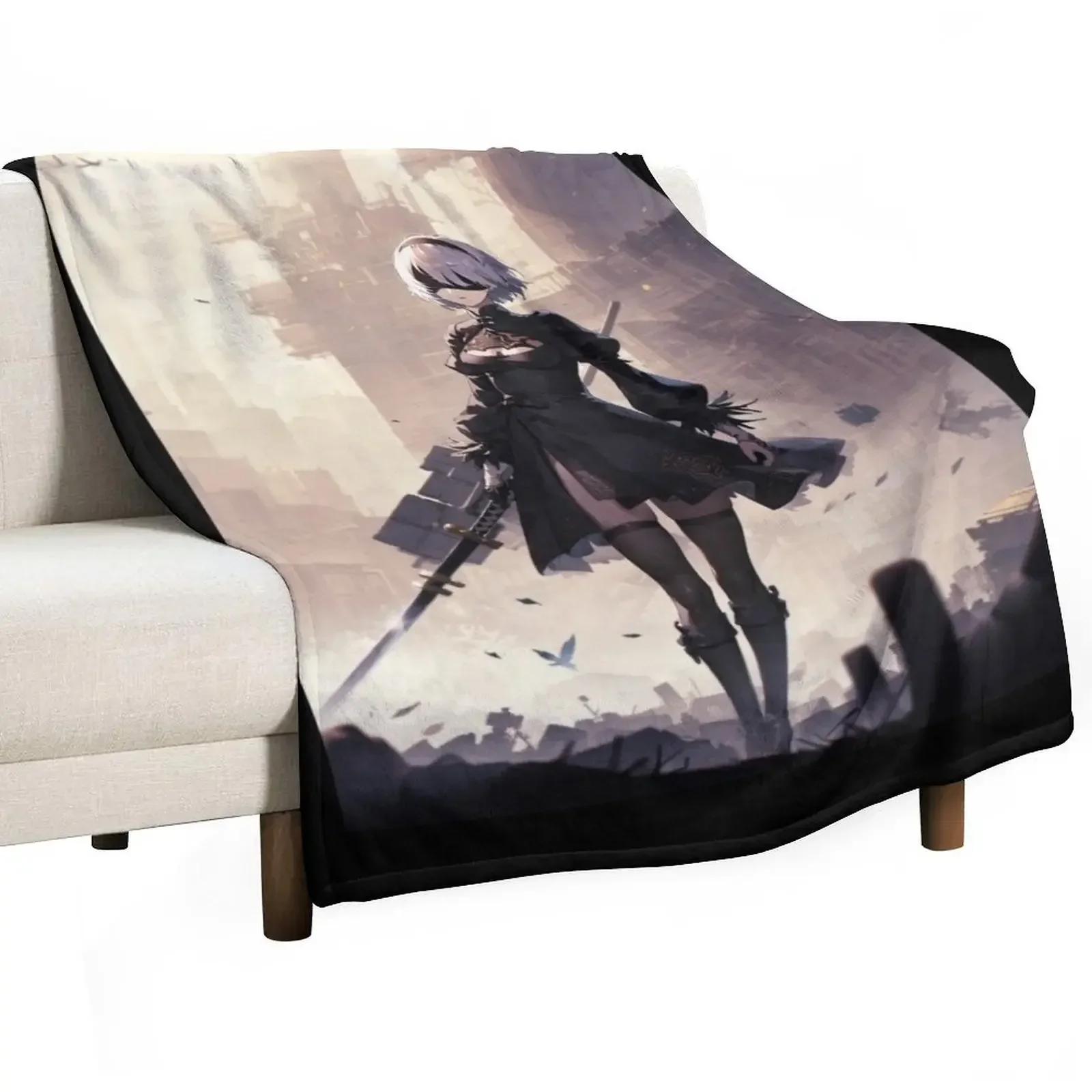 nier automata Throw Blanket bed plaid Soft Blankets