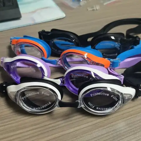 4pcs Adult Swimming Goggles Set, Adjustable Strap & Nose Bridge, Anti-Fog UV Protection, Leak-Proof Swim Glasses for Men Women