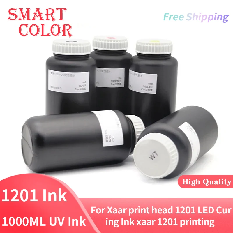 1000ml/Bottle Compatible For Xaar UV Ink For Xaar print head 1201uv ink xaar 1201 printing 3D ink tablet Soft Hard Neutral Led