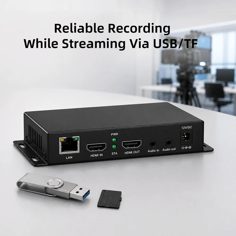 ORIVISION Mini HDMI Video Encoder 1080P H.265 H.264 RTMP RTSP SRT Live Streaming for YouTube Facebook OBS Church