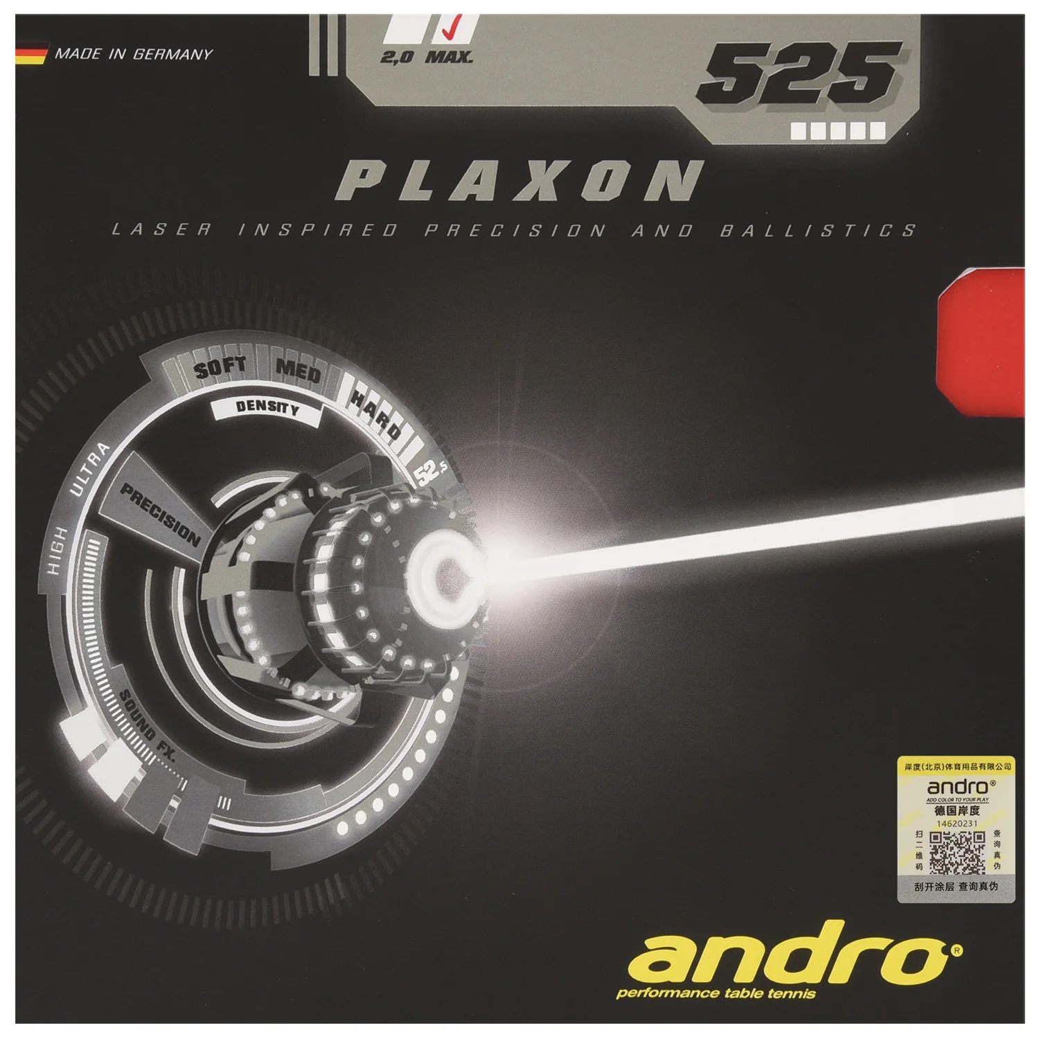 

andro PLAXON 525 Table tennis rubber