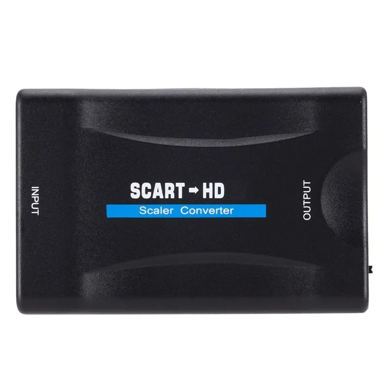 1080P SCART HDMI-compatible Video Audio Converter with USB Cable For HDMI Sky Box DVD Television Signal Upscale Converter