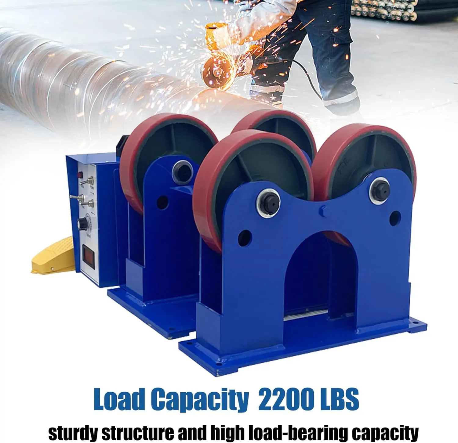 

Welding Turn Rollers Welding Rotator Pipe and Tank Turning Rollers 2200 lbs