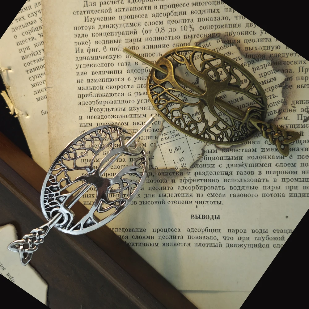 Retro Viking Nordic Rune Keltische Levensboom Legering Haarclip voor Vrouwen Antieke Tiara Heks heidense Rollenspel Haaraccessoires