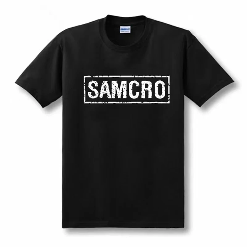 Streetwear Sons of Anarchy SAMCRO Print T-shirt Men Women Trend Hip Hop Rock Oversized Short Sleeve Tee Cotton Shirt Clothes Top