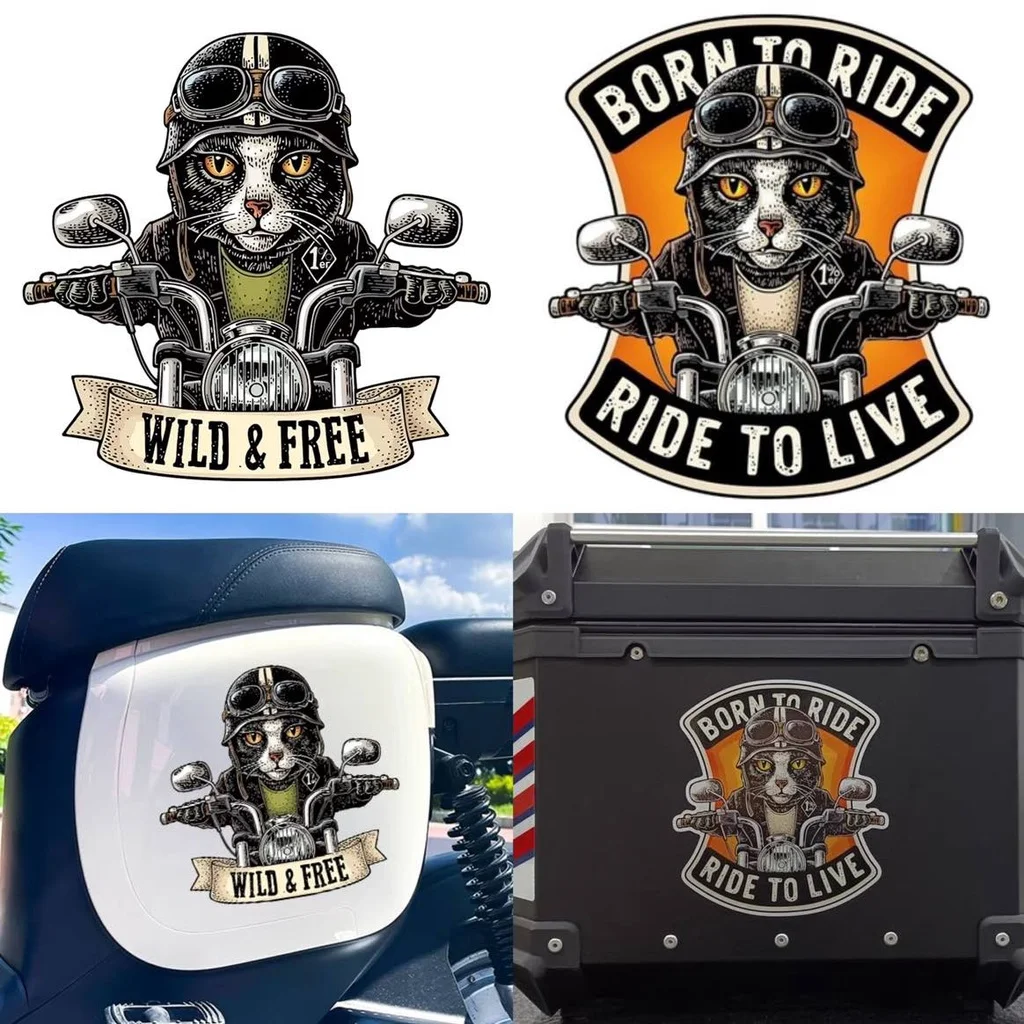 Cat Rider Motorcycle Accessories Stickers Motorcycle for KTM MT07 Kawasaki Z900 Vespa Accessories Aprilia CB650R PCX S1000RR