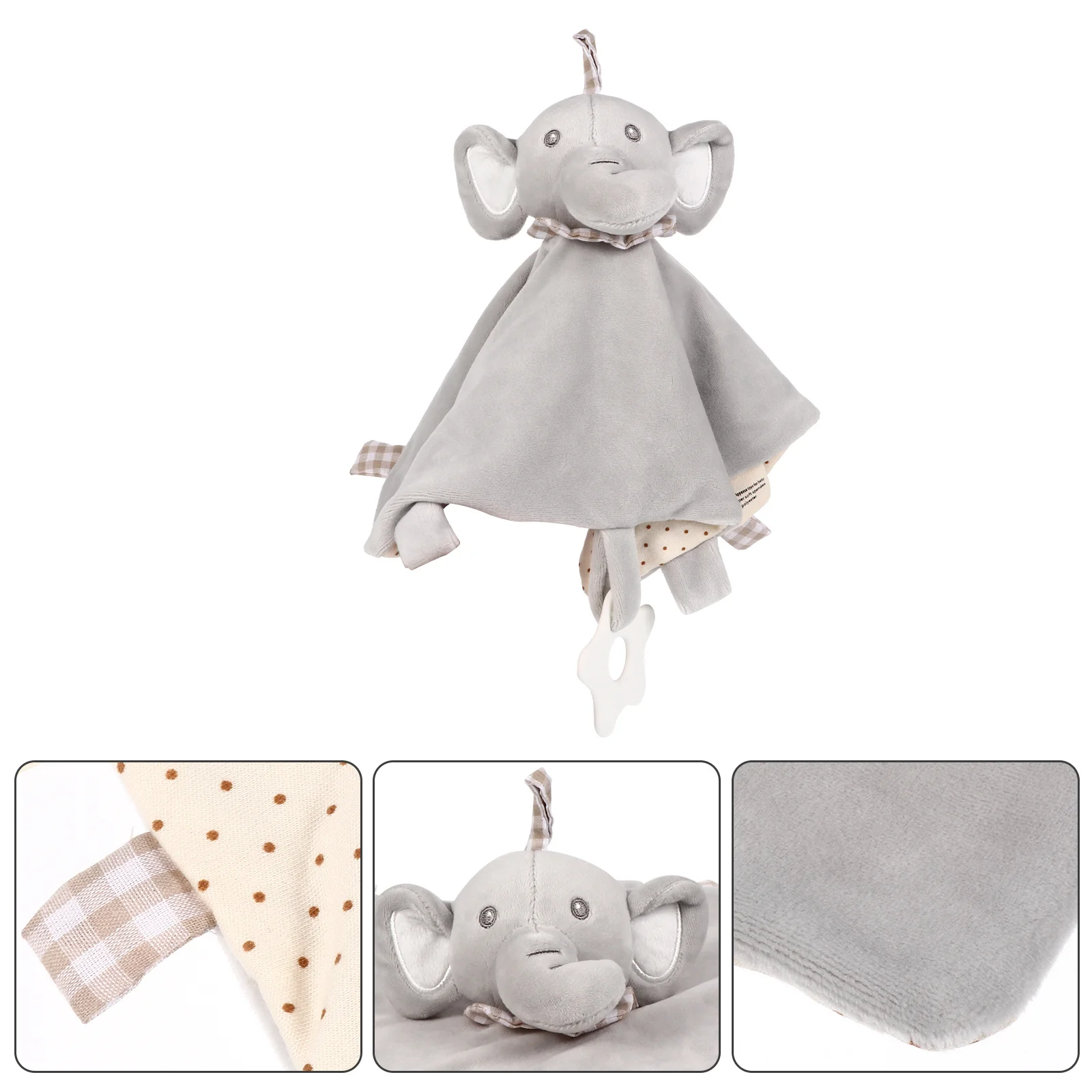Ausgestopfter Elefant, beruhigendes Handtuch für Kleinkinder, sicher, weich, Baby-Speicheldecke, Komfort-Sicherheitsdecke, Baby-Zahntuch, Schlafhilfe
