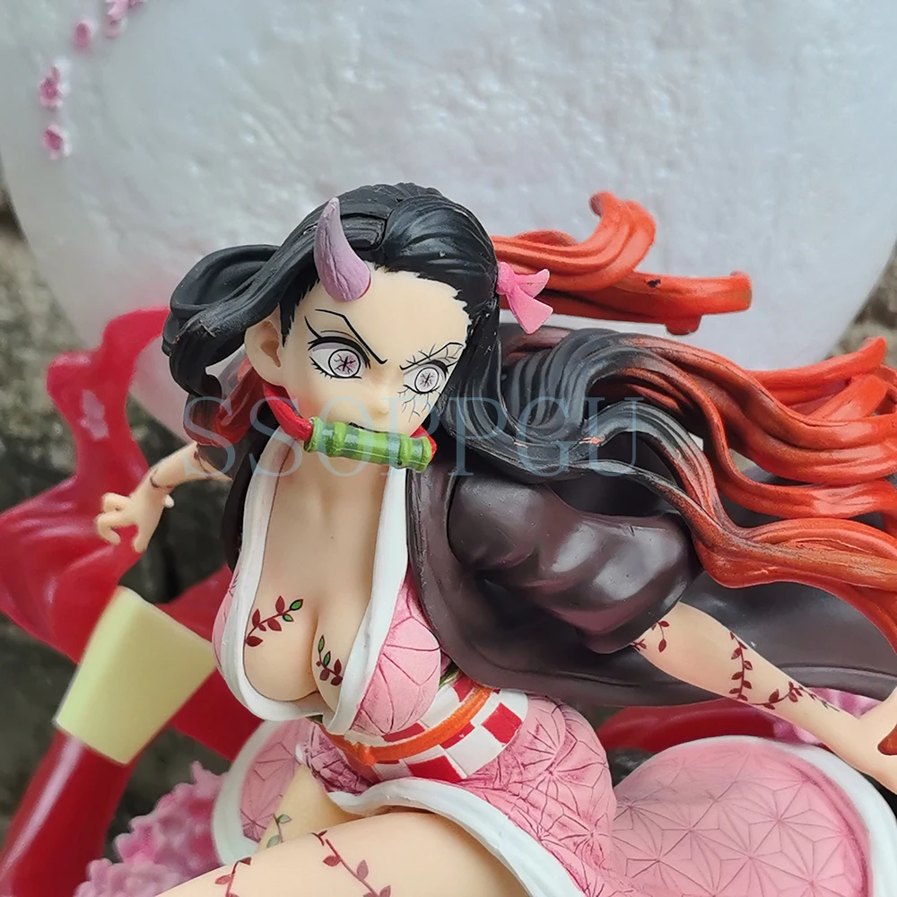 42cm Kamado Nezuko Figure Anime Girl PVC Action Figure Toy Game Statue Light Adult Collection Model Doll Gift