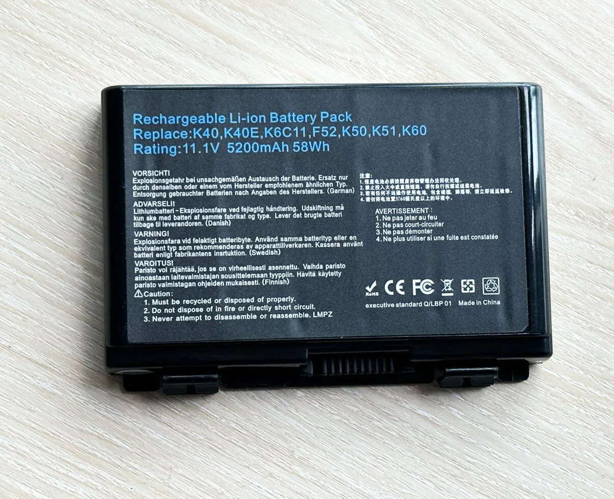 A32-F82 A32-F52 Battery For Asus K40 K40IN K50 K50IN K50IE K50IJ K60 K61 A32 F82 X8B k50in k61ic Pro8DIJ K70AS-X2A