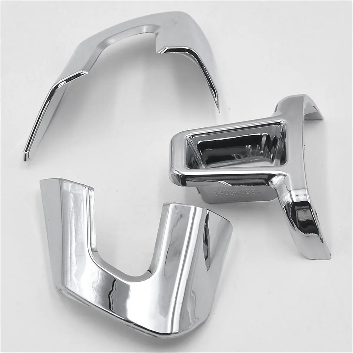 #57L ABS Chrome Car Steering Wheel Decoration Cover Trim Sticker for VW,Car Steering Wheel Cover,(ABS)