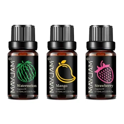 MAYJAM 3pcs/set 10ML Fruit Essential Oils For Humidifier Aromatic Diffusers Air Freshener