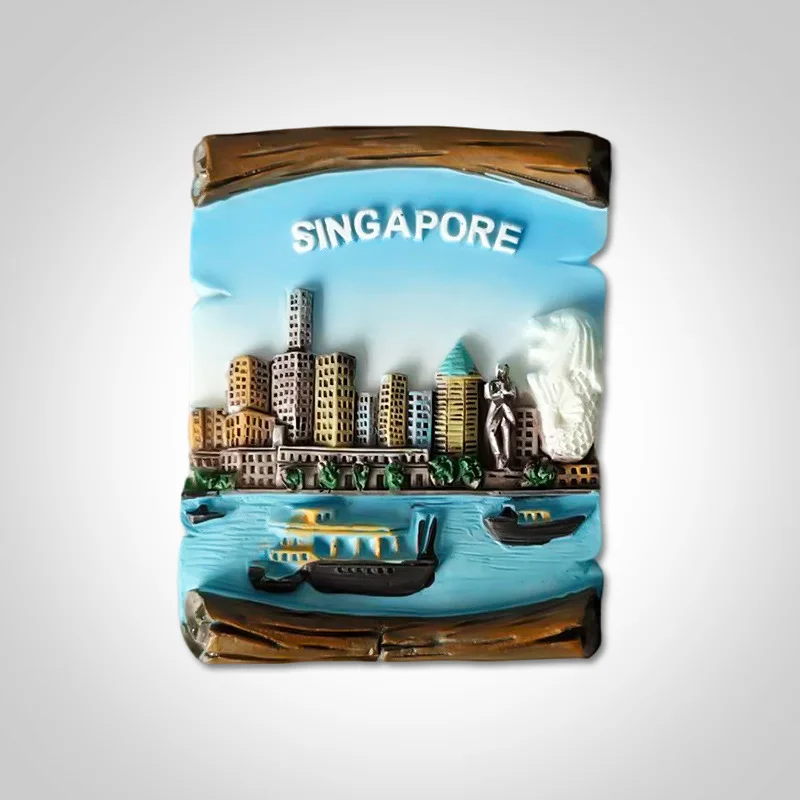 

Singapore Marina Bay Creative 3D Resin Refrigerator Sticks Tourist Souvenirs Gifts Home Decorations Wholesale