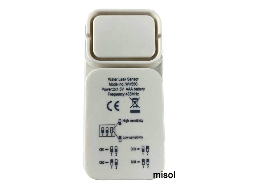 misol multi-channel water leakage detection sensor wireless  leakage sensor WH55