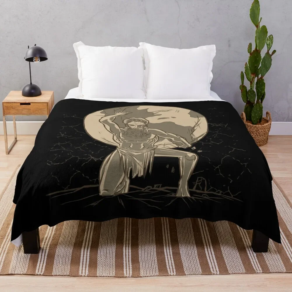 

Atlas Greek god. Throw Blanket Bed linens Luxury Brand Thermals For Travel Blankets