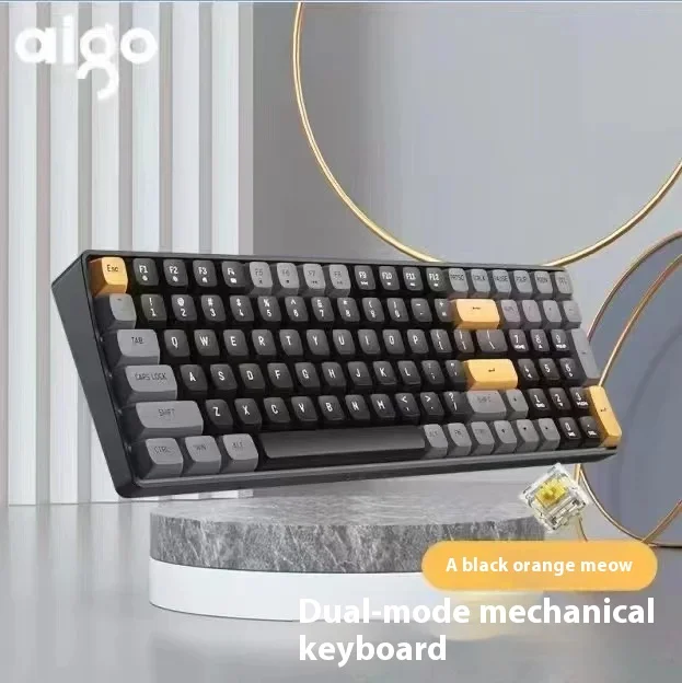 Imagem -02 - Teclado Mecânico com Fio sem Rgb Hot-swap E-sport Jogos Acessórios Personalizados Gamer Desktop Presentes de Escritório Aigo-a108