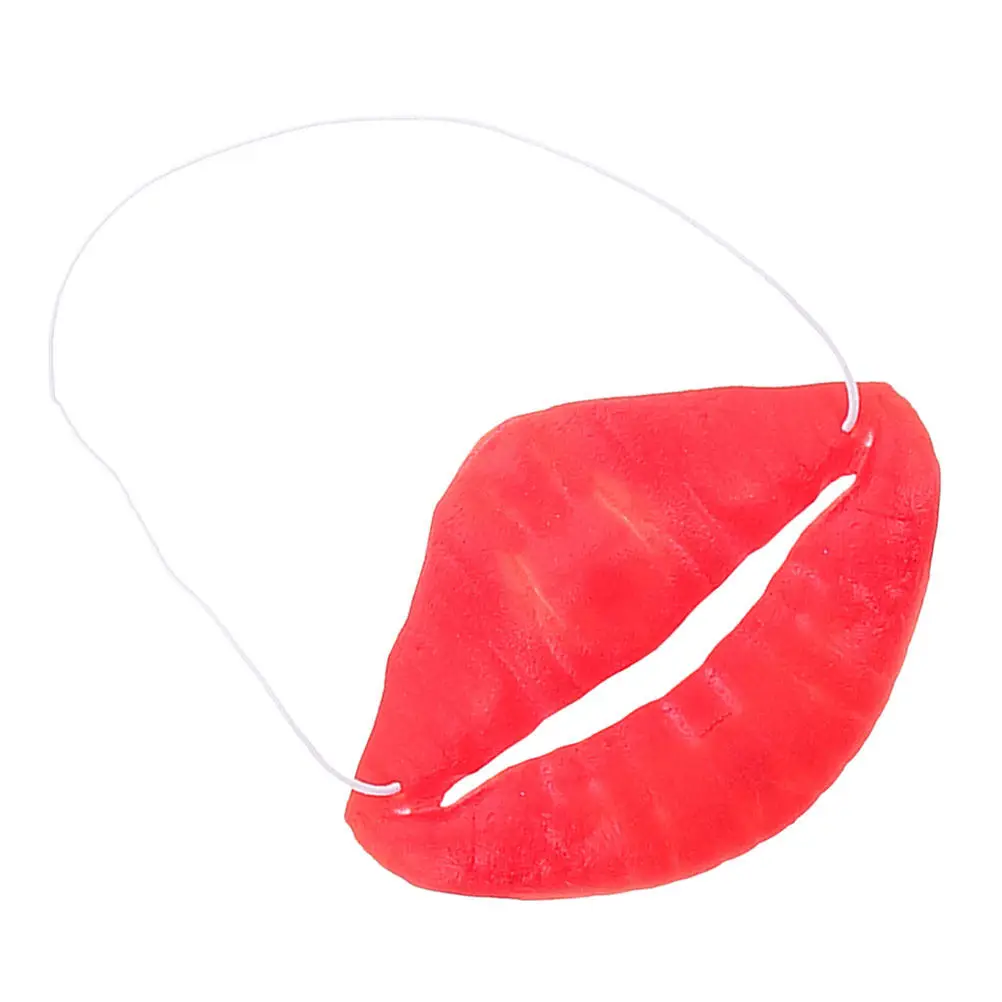 

Sausage Big Mouth Prank Prop April Fools Day Hilarious Latex Red Lips Halloween Masquerade Party Cosplay Funny Lip Decoration