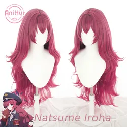 【AniHut】Natsume Iroha Red Cosplay Wig Blue Archive Heat Resistant Synthetic Hair Natsume Iroha Cosplay