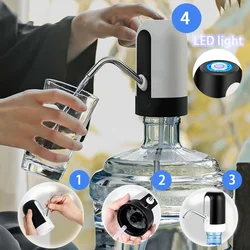 Water bottle pump 5 gallon USB charging automatic drinking portable outdoor indoor electric water dispenser switch
