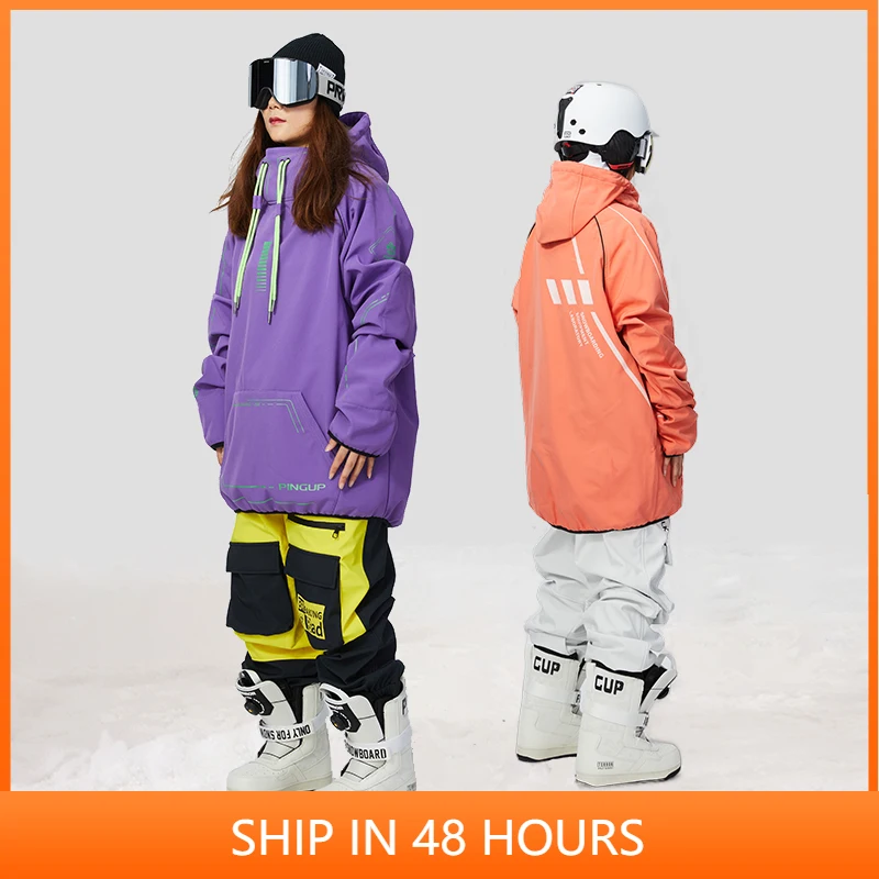 Pingup Heren Dames Snowboardjack Skibroek Winter Warm Winddicht Outdoor Sportbroek Sneeuwjas