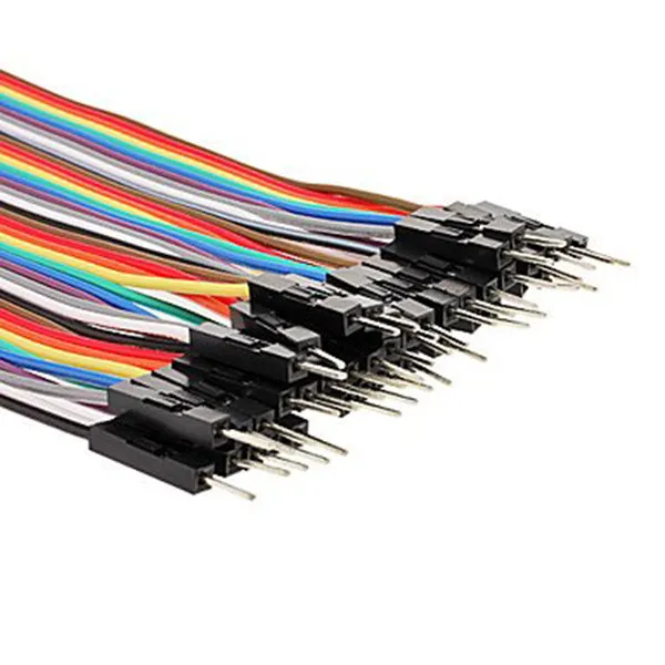 

40 Pin 30Cm Wire Kit Premium Copper Core Jumper Cables for Breadboard Connections Male to Female Type 40 Pin Ribbon Cable