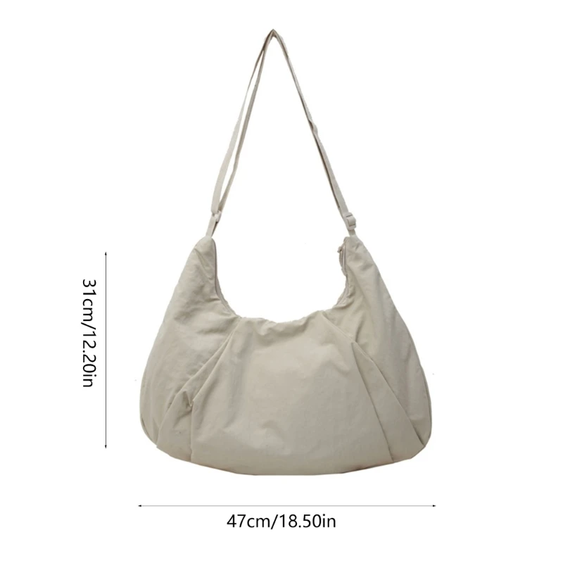 Women Dumplings Bag Large Capacity Shoulder Bag Solid Color Crossbody Bag Japanese Messengers Bag for Shopping