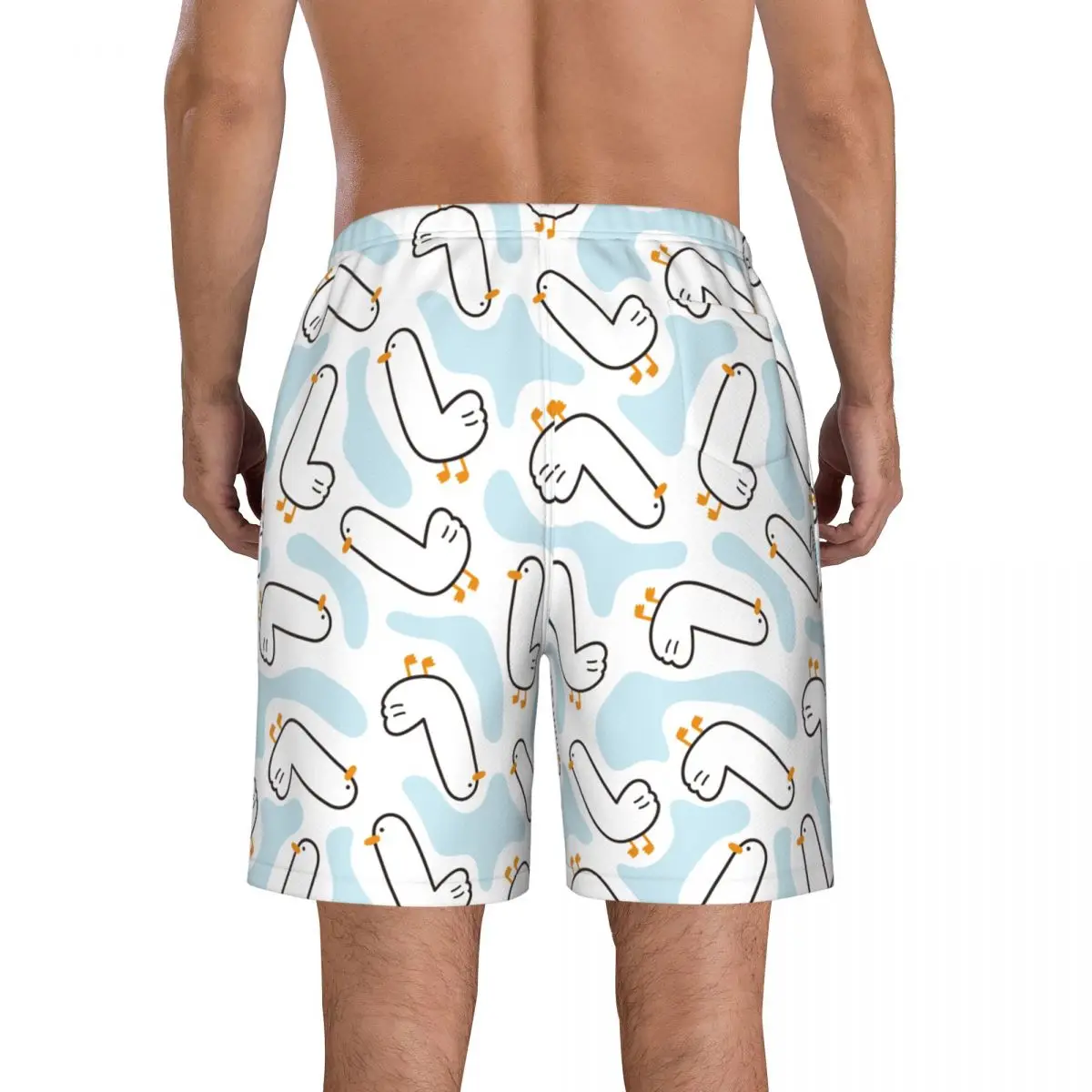 Farm Ducks Cute Cartoon Swimwear Sunga Boxer Briefs For Men Summer Beachwear Funny Duck Kawaii Borad Shorts Swimming Trunks