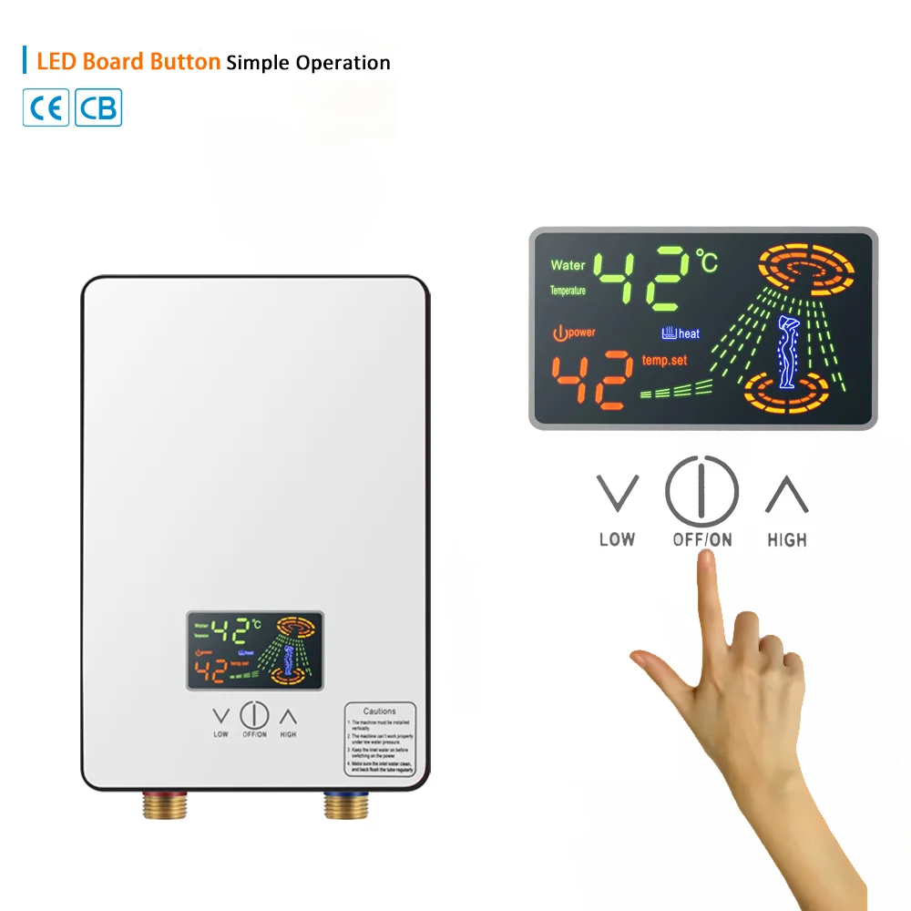 220-240v 4500w Home Appliance Led Digital Display Instant Water Heater In Stock