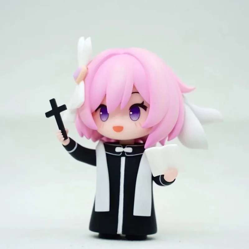 Anime Honkai Impact3 Elysia Emen Figure 2.7IN Q-version Elysian Realm PVC Action Figure Collection Model Doll Toy For Kid Gift