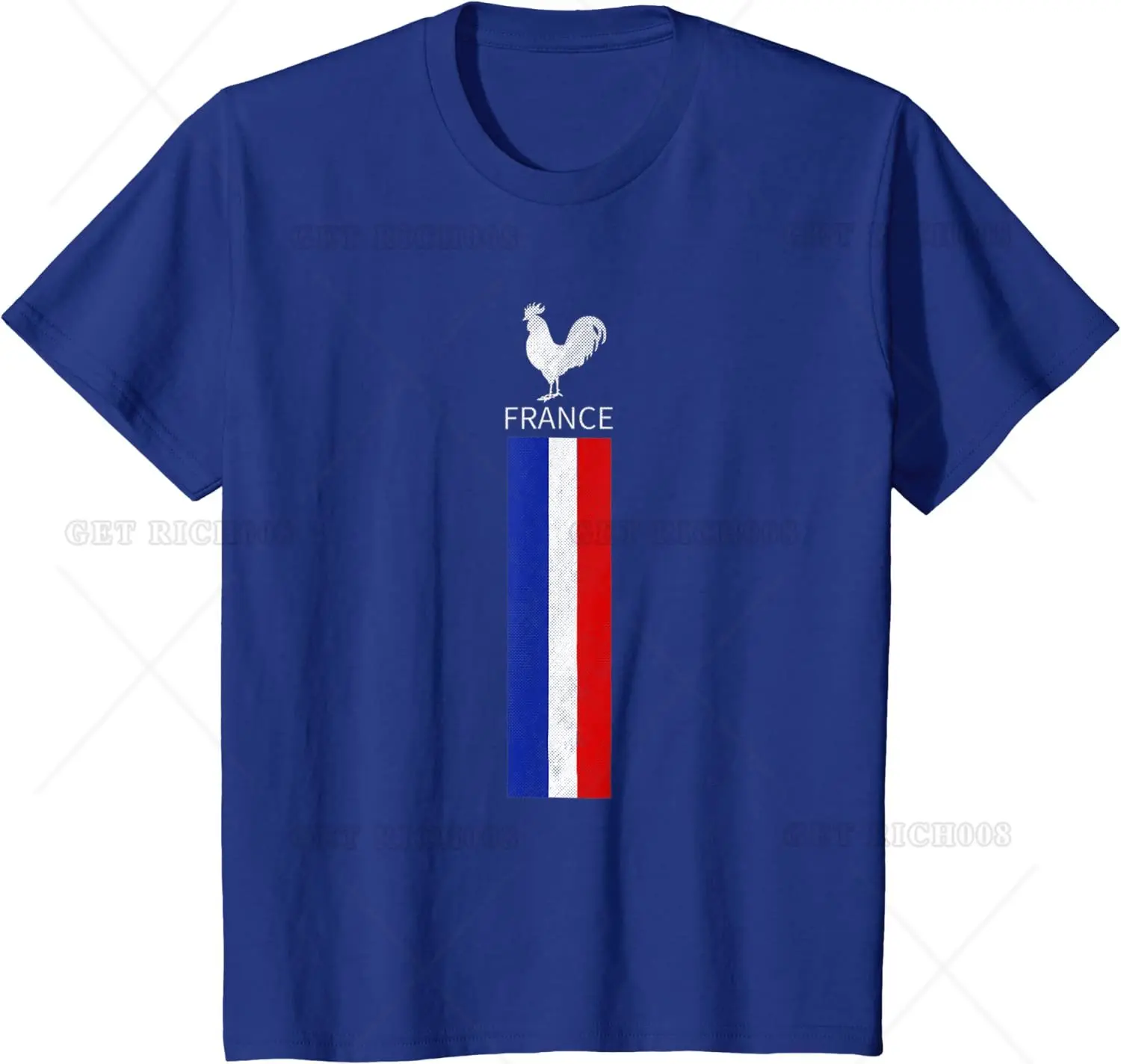 National France Flag Cock French Football Soccer Team T-Shirt Casual Cotton Daily Four Seasons Tees Oversized T Shirt