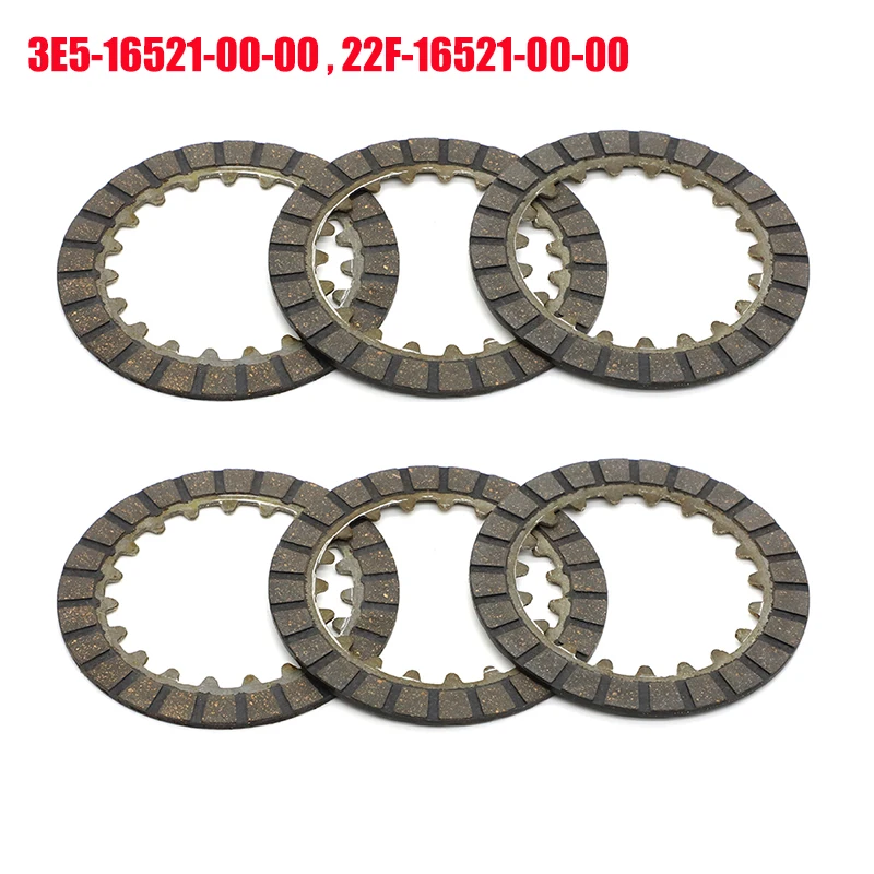 

6PCS Engine Clutch Friction Plates for Yamaha PW80 Y-Zinger 80 1983 1985 1991-2006 1992 1993 1994 1995 1996 1997 1998 1999 2000