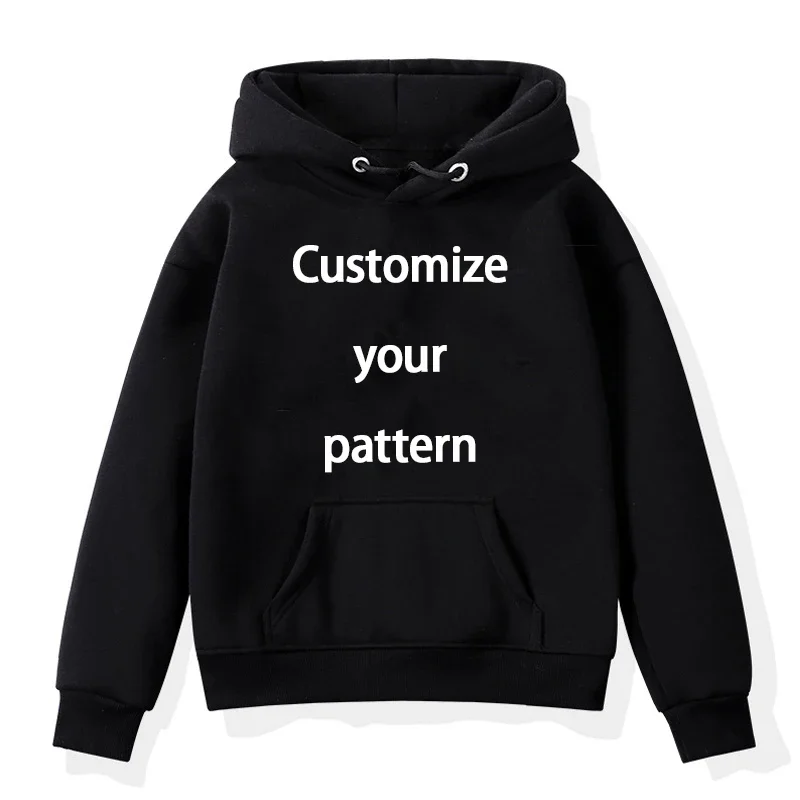 Customize Your Pattern Logo Children Clothes Girl Boy Diy Funny Casual Autumn Winter Hoodie Custom Diy Logo Baby Clothing