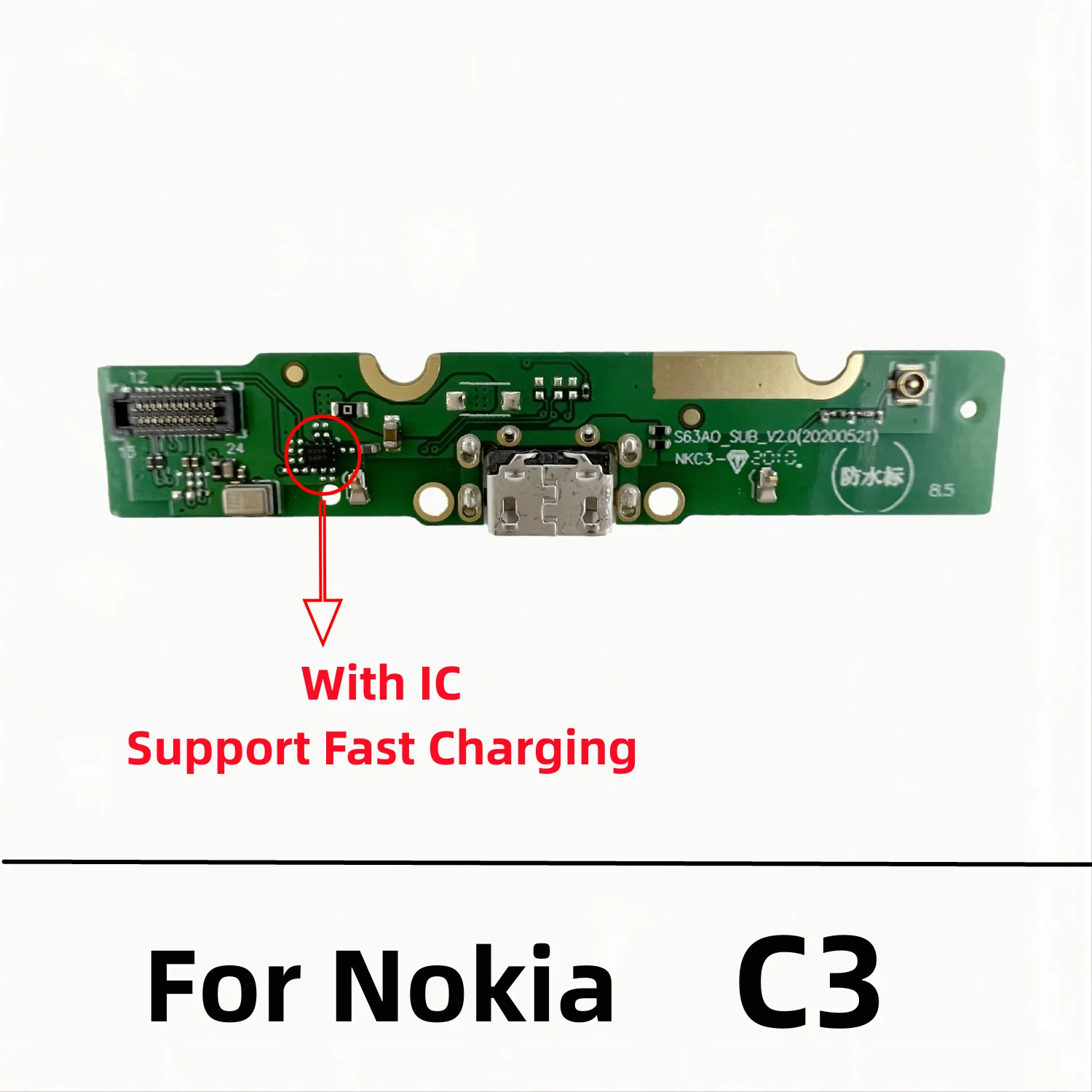 USB Charger Dock Connector Board Charging Port Flex Cable For Nokia C1 Plus C2 C3 C12 C31 C1-New C2-2nd C22 G42 5G