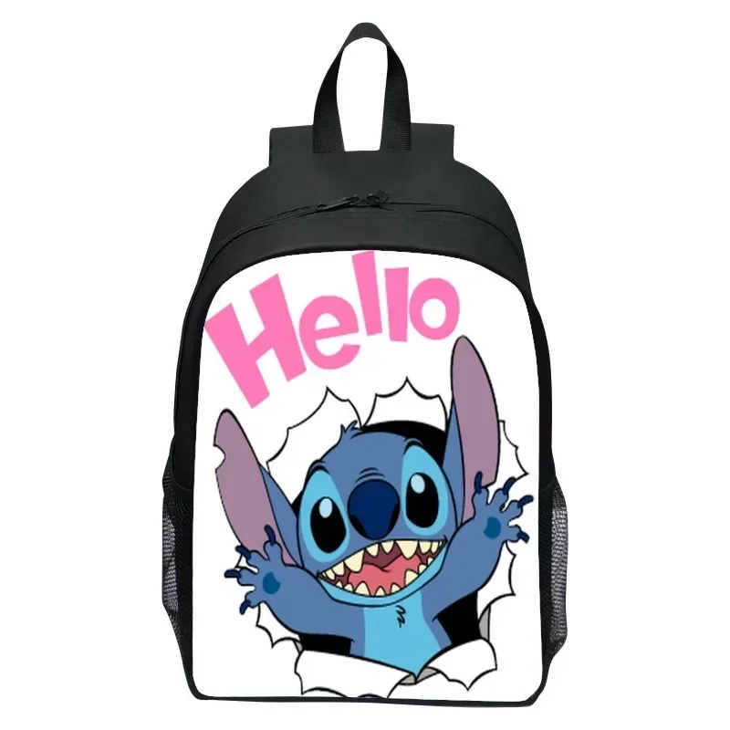 Disney Cute Stitch Cartoon Print Children\'s Backpack Boys and Girls Accessories Kindergarten Backpack Kids Gift Travel Bag