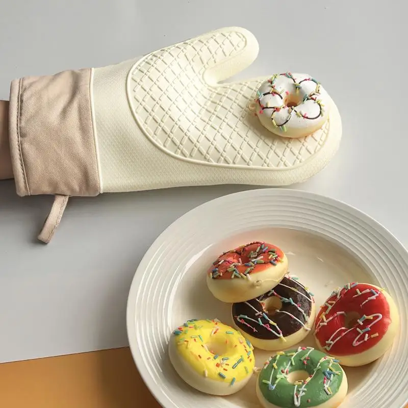 Silicone Heat-insulating Gloves, Non-slip, High-temperature Resistant, Heat-resistant Gloves, Kitchen Baking Gloves