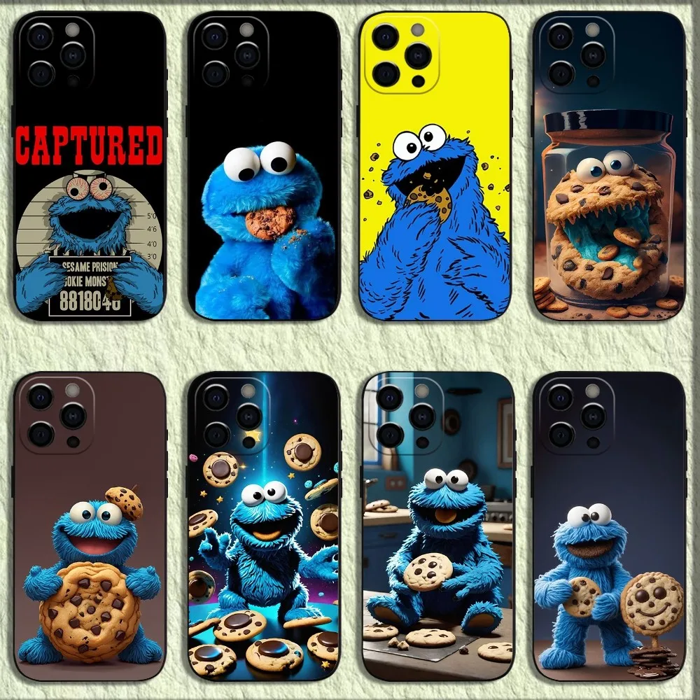 

Funny C-Cookie-M-Monster Phone Case For iPhone 16,15,14,13,12,11,Pro,X,XS,Max,XR,Plus,Mini Soft Black Cover