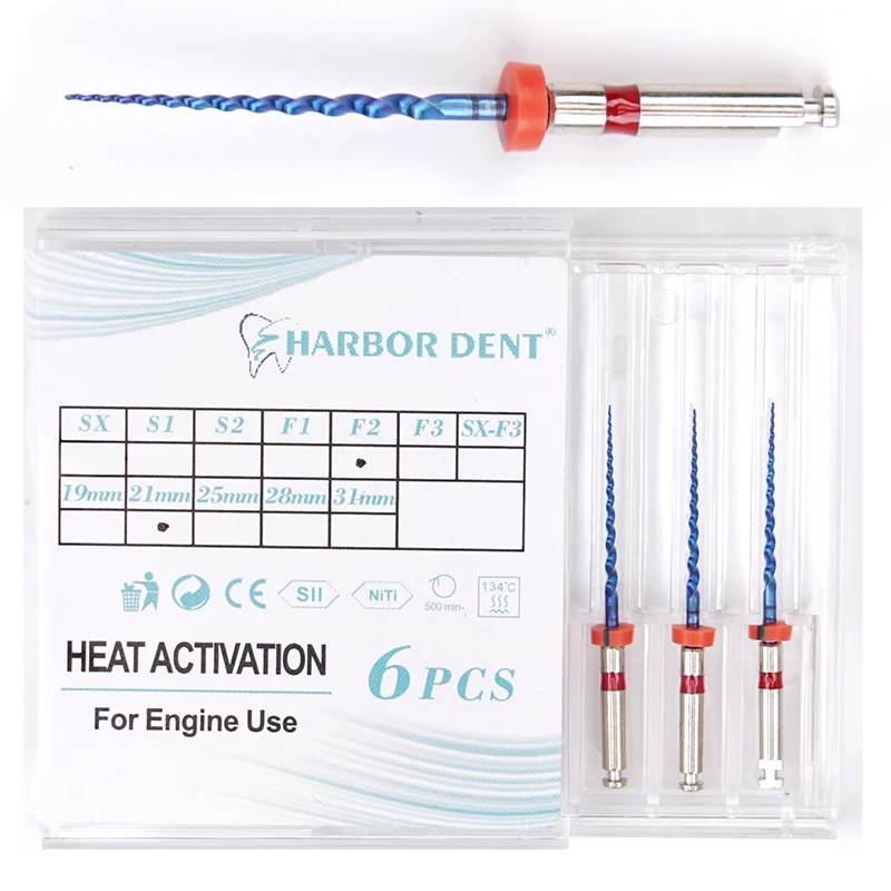 

Стоматологические SX-F3 синие файлы, нитинол, роторный универсальный двигатель, эндодонтический, против усталости, постоянная игла, стоматологические файлы корневых каналов