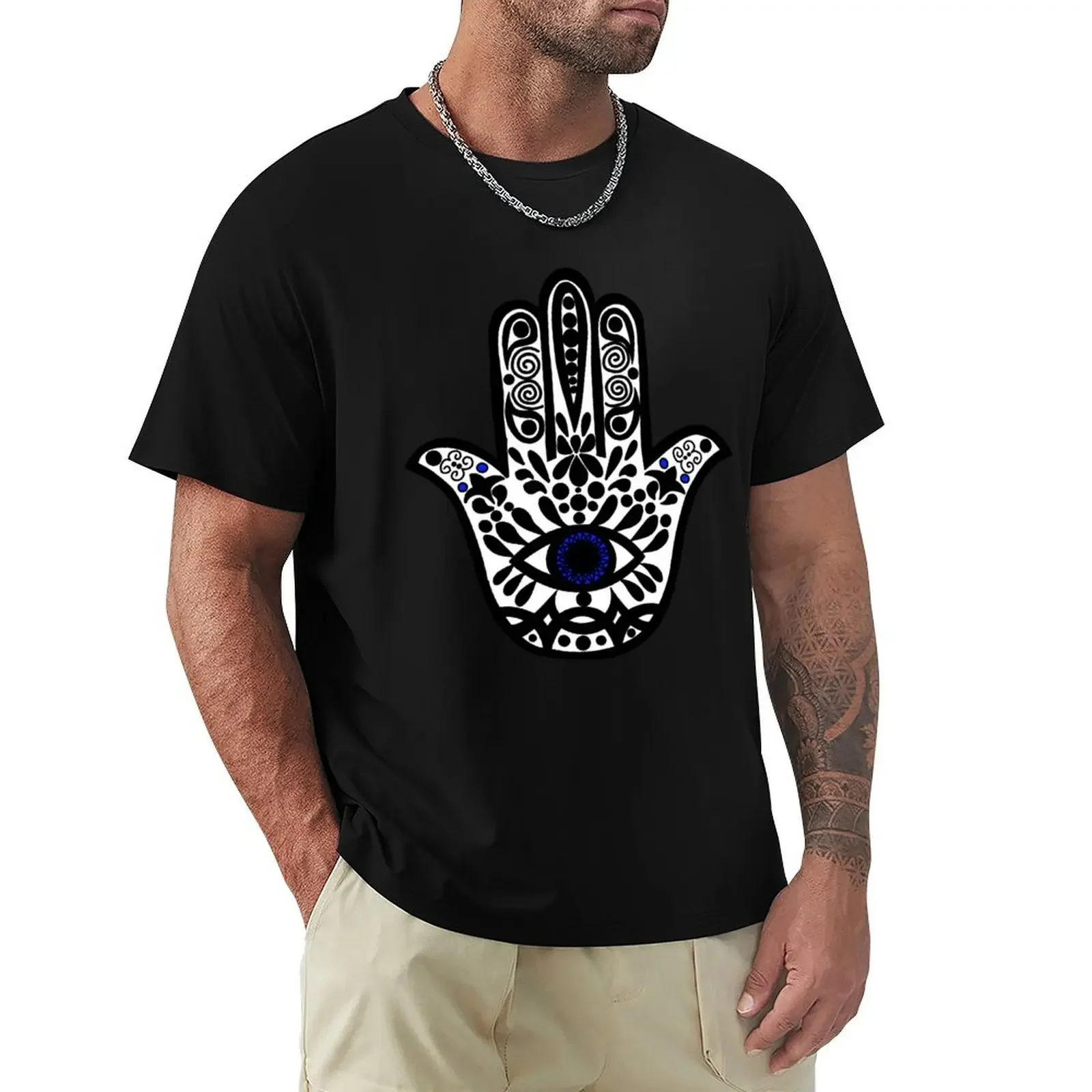 Hand of Hamsa T-Shirt customs sweat kawaii clothes cheap stuff mens big and tall t shirts