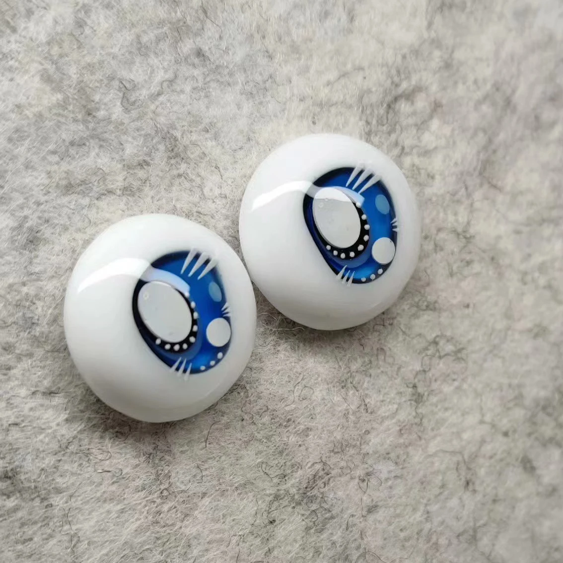 Puppenaugen aus Harz, Anime-Augen 6/8/10/12/14/16/18/20/22/24mm, DIY Handgefertigtes Puppenzubehör, Augenbälle, Gipsaugen, Anpassbar – Detail 2